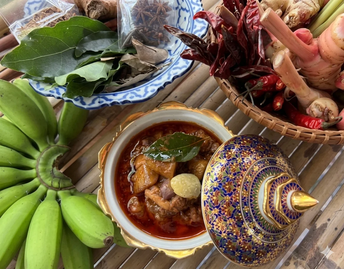 แกงมัสมั่นกล้วยไข่